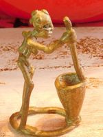 Seltene Antik Afrika Skulptur Ashanti 1950er