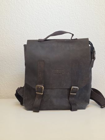 Dark Cotton Bags rucksack, grey-brown, used, great deal!