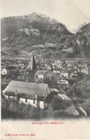 Ansichtskarte Meiringen mit Wetterhorn, um 1900, gebraucht