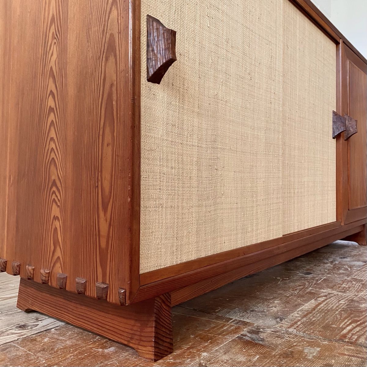Cassettiere: Sideboard mit Seegras Schiebetüren Kommode im Sproll Stil – Usato da Wetzikon ZH venduto da Deuxieme.shop 1