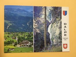 Dalpe Tessin mit Wasserfall und Wappen