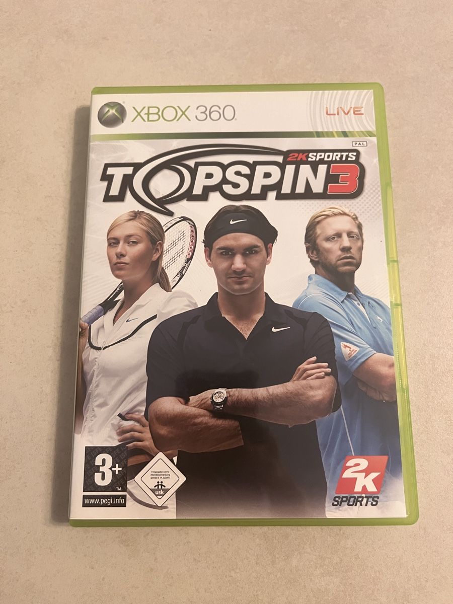 Jeux: top spin 3 xbox360 – D'occasion à Suhr par SchnapperCH