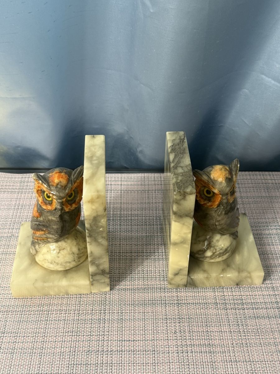 Altro in Decorazioni & Accessori: Paar Alabaster Buchstützen Eulen Vintage – Usato da Grenchen venduto da swiss.antiques