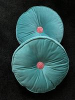 Samtkissen, 2Stück Ø 36cm
