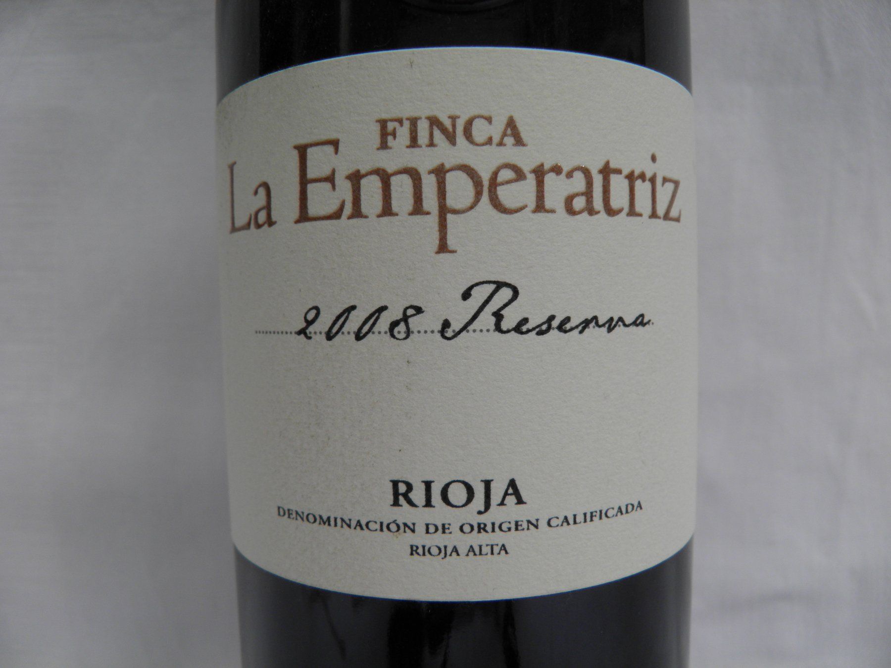Rioja Vins: Finca La Emperatriz 2008 – D'occasion à Rüti ZH par corvus-corvus 1