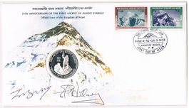 Edmund Hillary Sherpa Tenzing Norgay MOUNT EVEREST signiert
