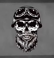 Bearded Skull Aufkleber - 10cm —> NEU!!
