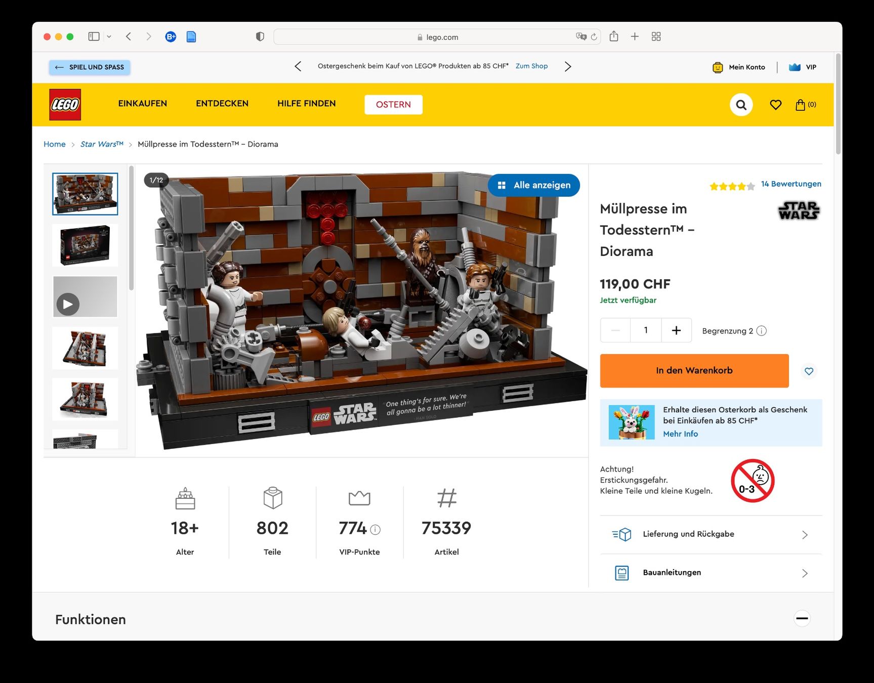 Lego Kit di costruzioni: LEGO Star Wars Trash Compactor 75339, Dagobah Training 75330 – Nuovo e nell'imballaggio originale da Neuchâtel venduto da AS_SW 5
