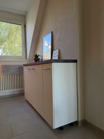 Küchenkommode / Sideboard weiss mit dunkler Platte