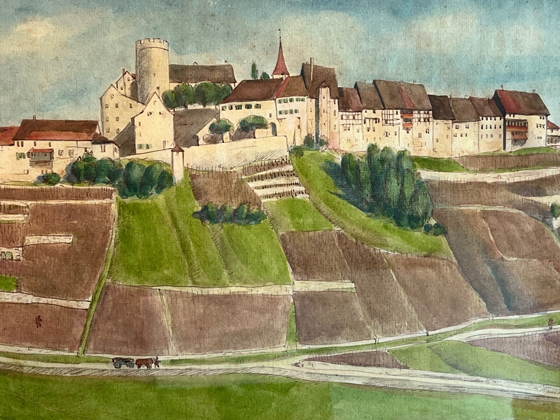 Dipinti: E. Bossart 1927 Aquarell – Usato da Basel venduto da PAUL_ART 2