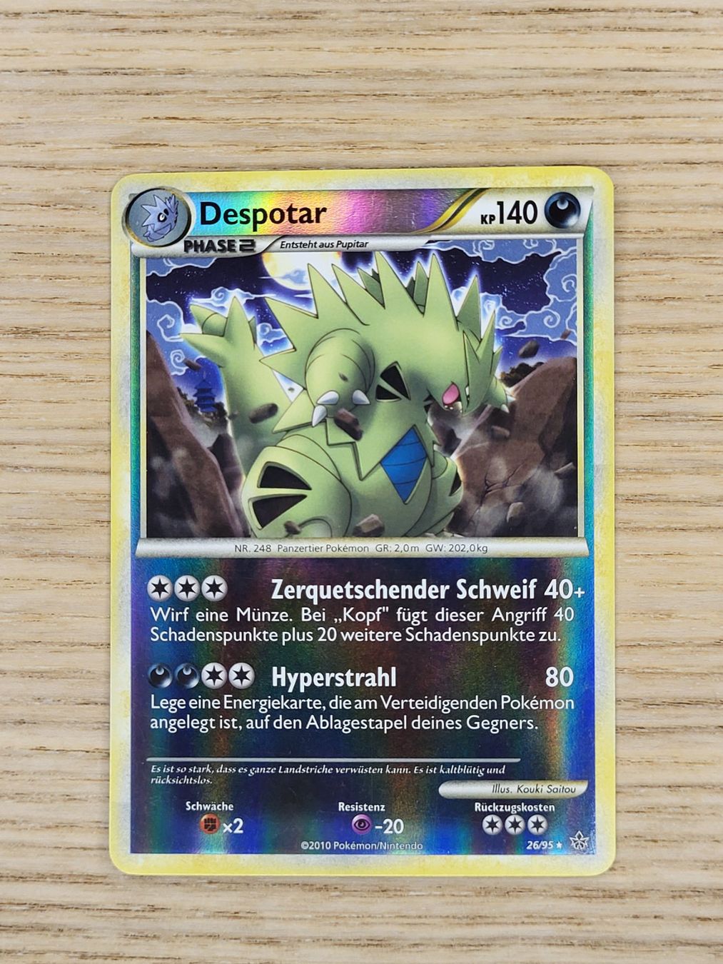 Pokémon Carte collezionabili: Despotar / Tyranitar (Unleashed 26/95) reverse holo – Usato da Erlenbach ZH venduto da ram_mjn5