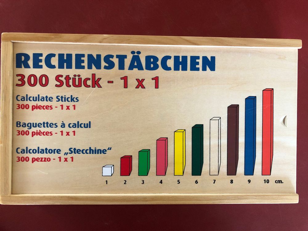 Italveneta Didattica 506 – Koffer Mit Rechenstäbchen, Lehrmaterial Für Kinder, Made In Italy