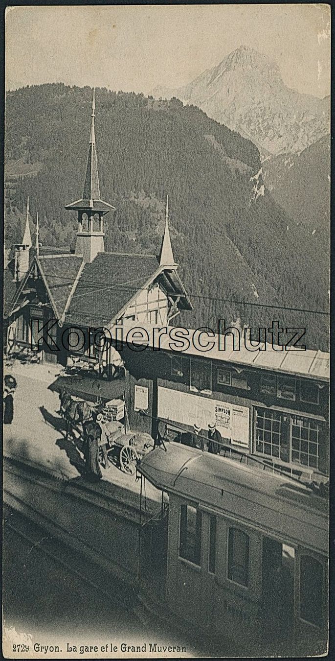 Cartoline postali: VD Gryon - Bahnhof - Bahn BGVC – Usato da Schindellegi venduto da masutka7
