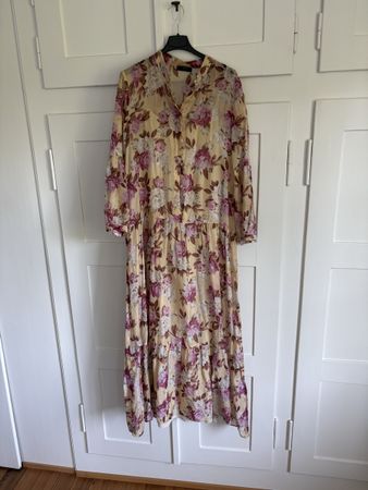 Kleid Blumenprint Baumwolle Seide
