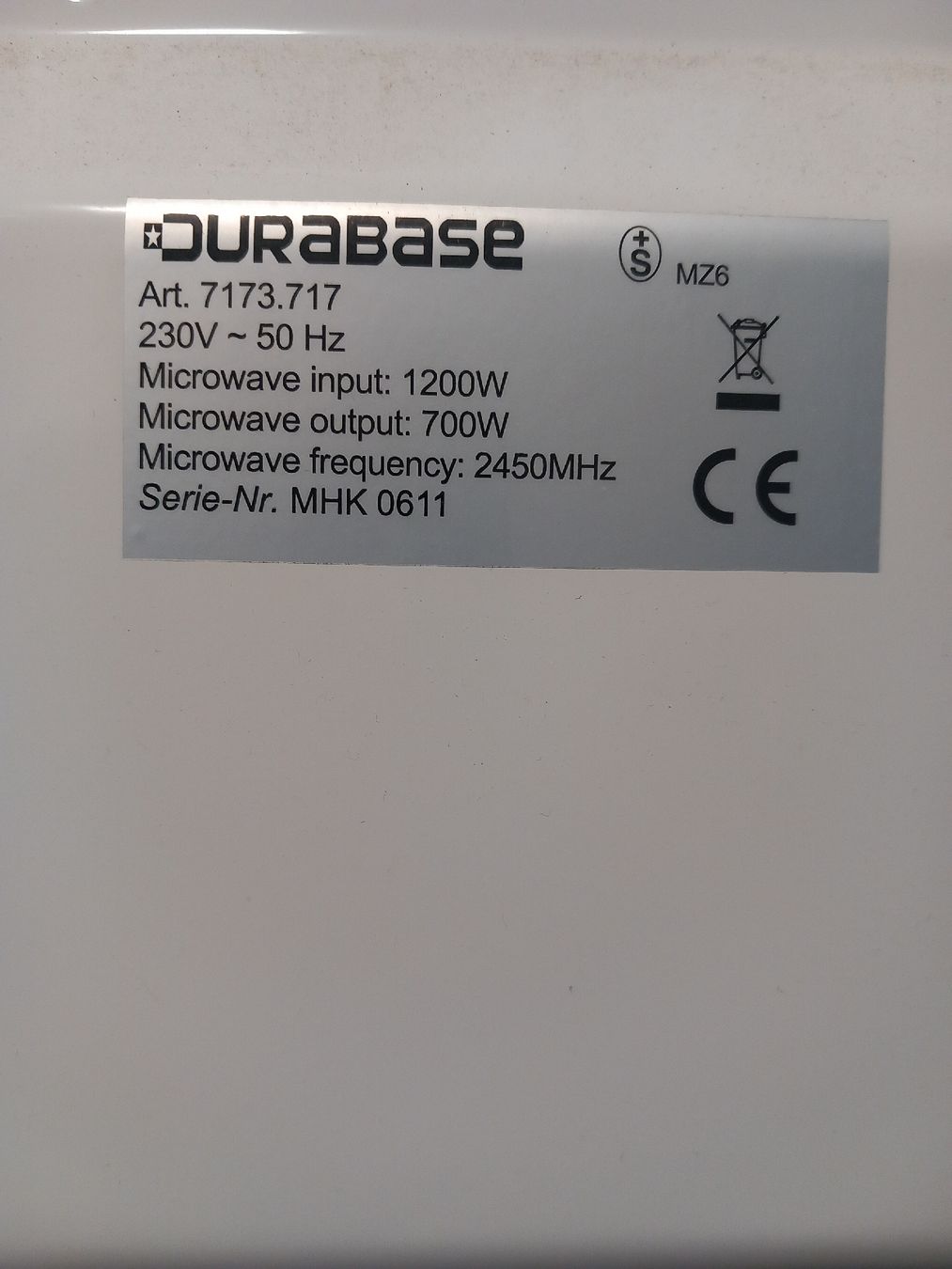 Durabase Forni: Mikrowelle zu verkaufen. – Usato da Rheinau venduto da aruba13 2