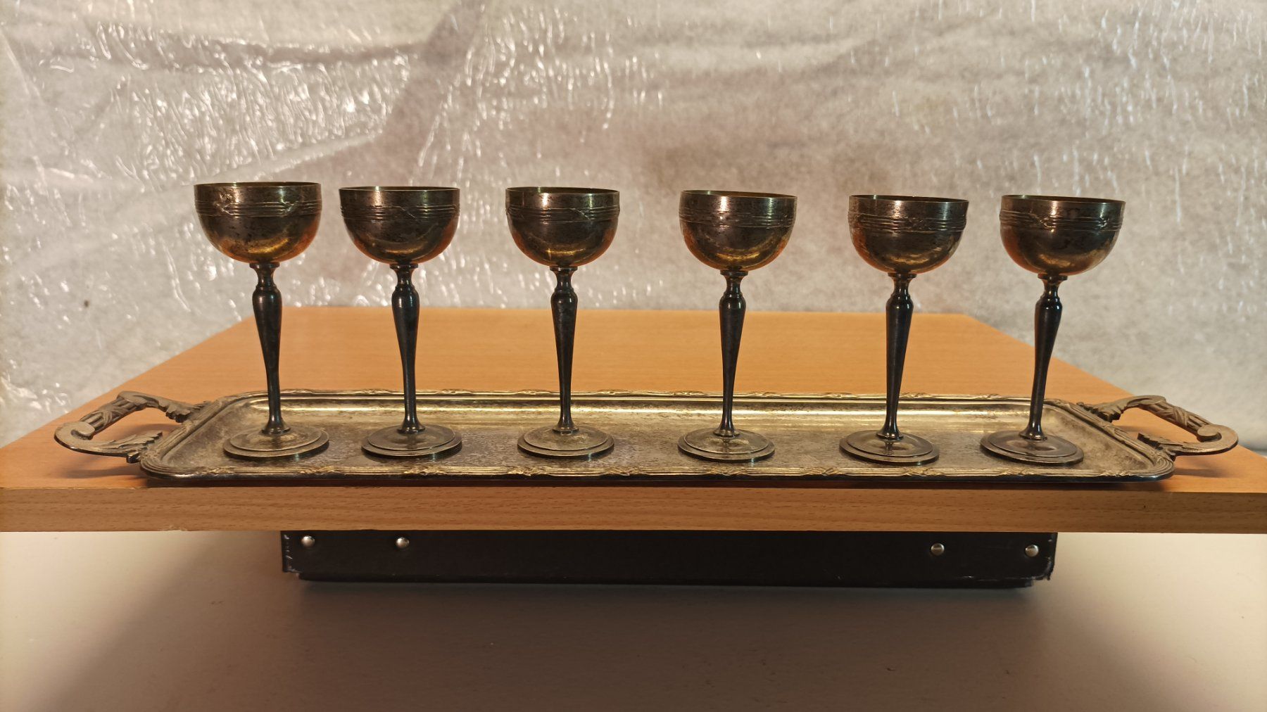 Set di piatti: 6  Art Deco Likörbecher (versilbert) – Usato da Hittnau venduto da HPeter21