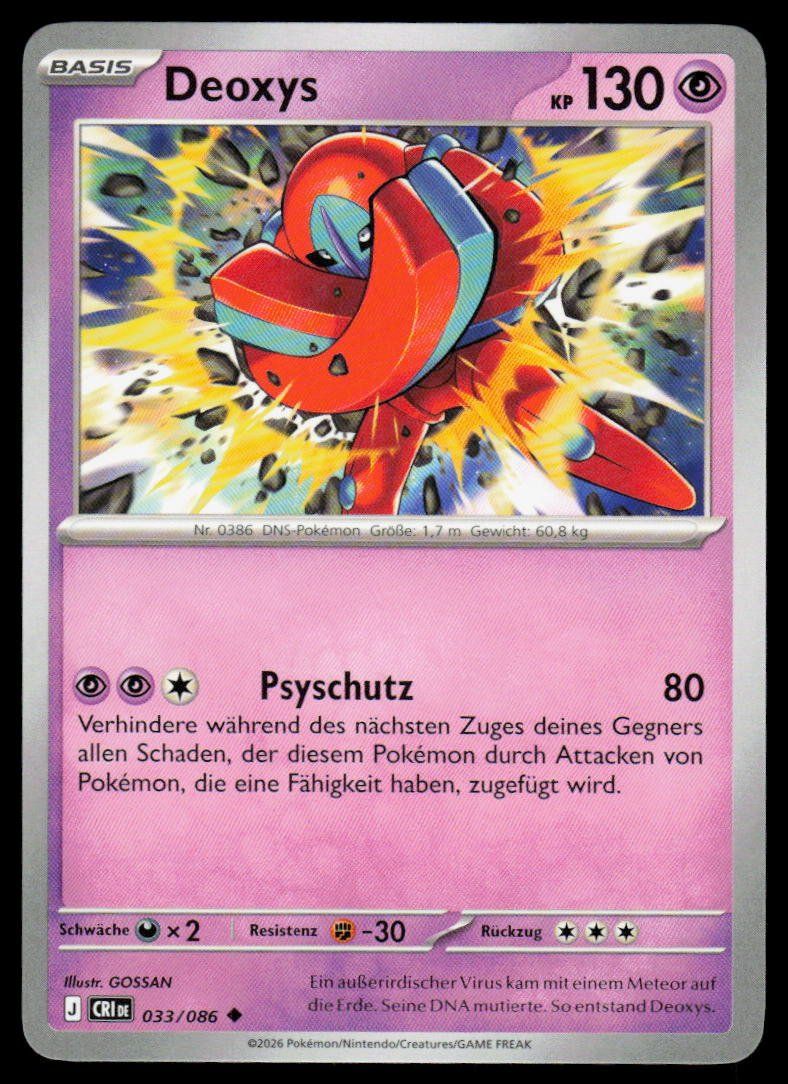 Pokémon Carte collezionabili: Pokemon Deoxys 033/086 – Usato da Herisau venduto da Pokemon2025