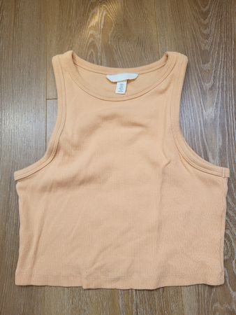 H&M Débardeur côtelé couleur pêche taille S neuf