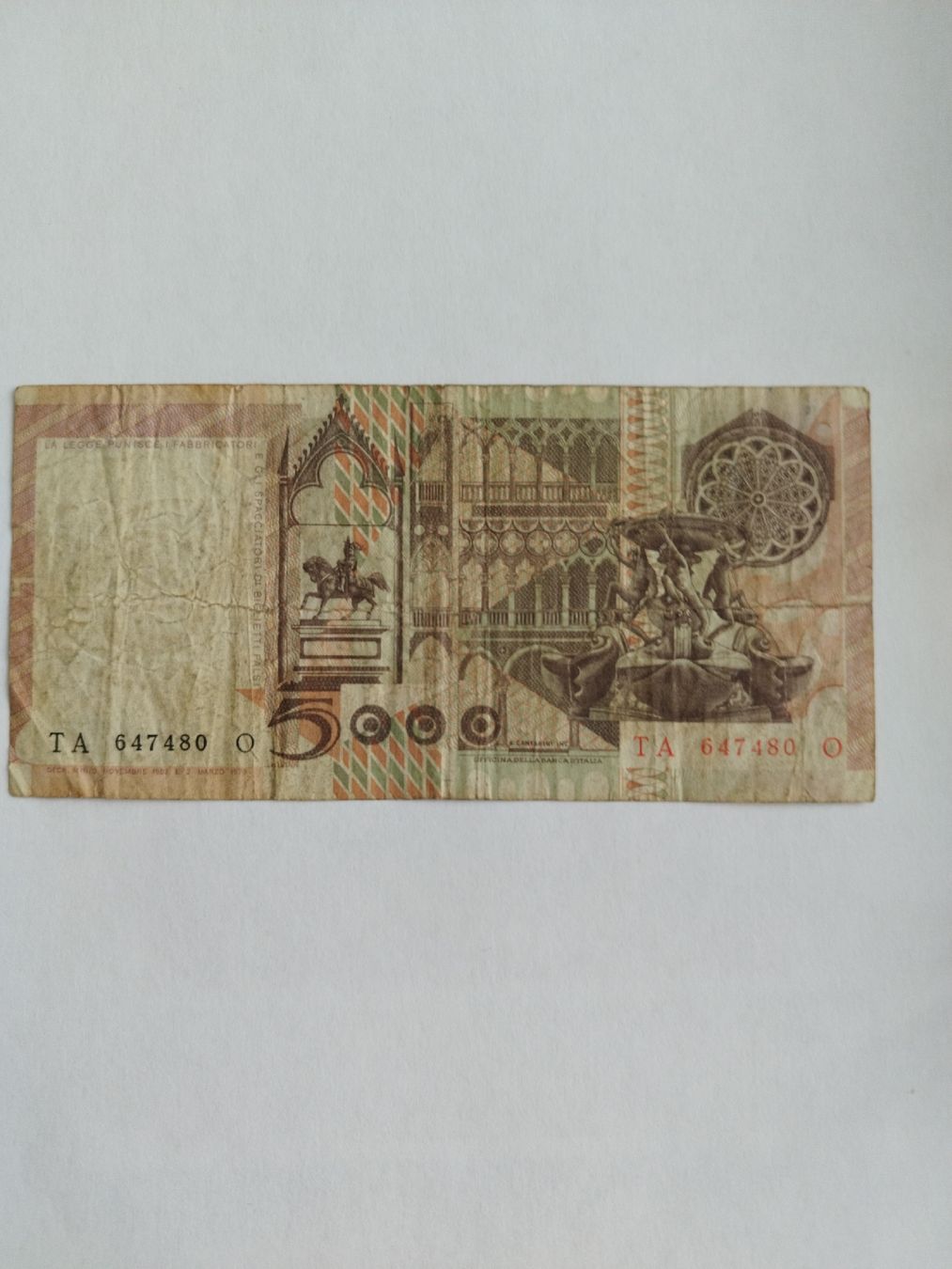 Banconote: Italienische 5000 Lire Banknote – Usato da Walkringen venduto da ani_6bgd 1