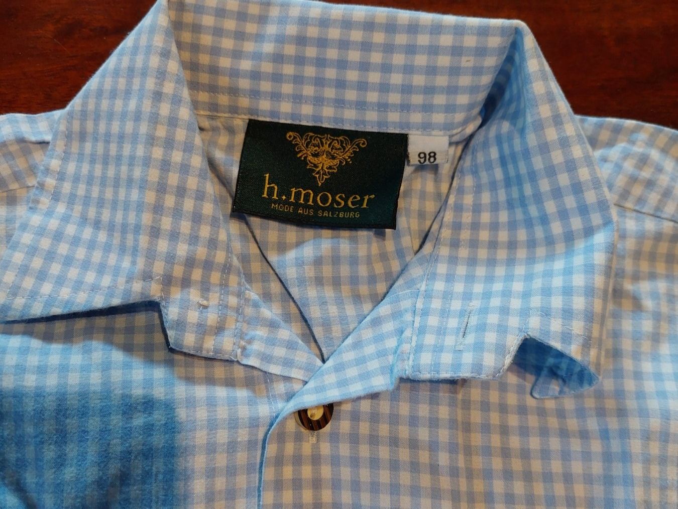 Camicie, T-shirt & Polo: h.Moser Hemd Grösse 98 – Nuovo (secondo la descrizione) da Beckenried venduto da Havacola 3
