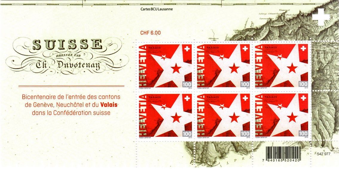 Tutti i francobolli: 3 Bogen Bicentenaire - Genève, Neuchâtel, Valais** – Nuovo (secondo la descrizione) da Dottikon venduto da haeusibuh5 3