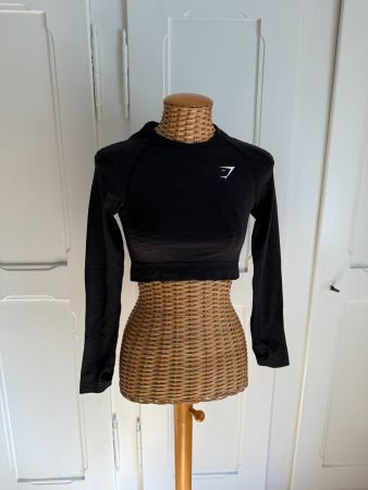 GYMSHARK - Sportoberteil schwarz S