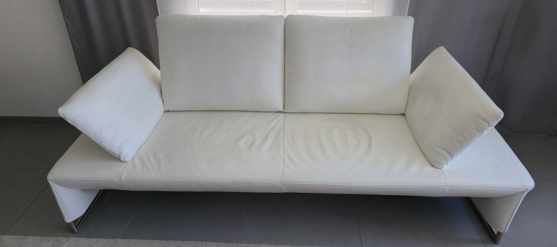 Koinor Divani: 2 elegante Sofas, Cremeweiss Leder, 2 Stück, top Zustand – Usato da Wettswil venduto da Susannecarla