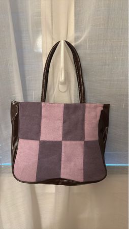 Handtasche Patchwork lila rosa