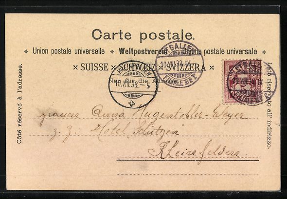 Ansichtskarten: Litho St. Gallen, Gesamtansicht, Unionba – Gebraucht aus Berlin von bartko-reher 1