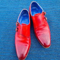 FIARUCCI LEDERschuh/ Glattleder rot/ Gr.41