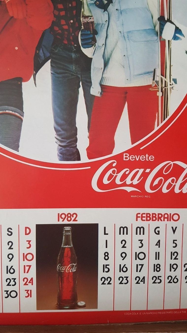 Coca-Cola Calendari: Coca Cola Kalender 1982 – Usato da Mörschwil venduto da antiksalon 1
