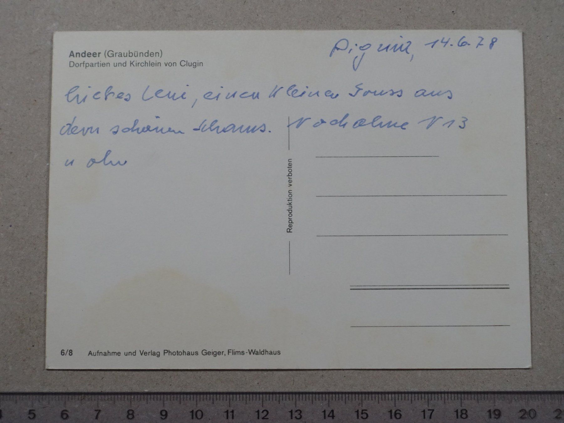 Cartes postales: Andeer – D'occasion à Lenzburg par fh1 1