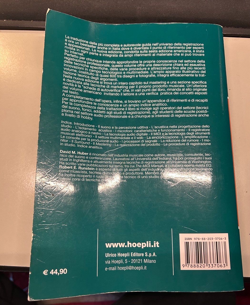 Libri: Libro Manuale della registrazione sonora – Usato da Giubiasco venduto da LorisVale 2