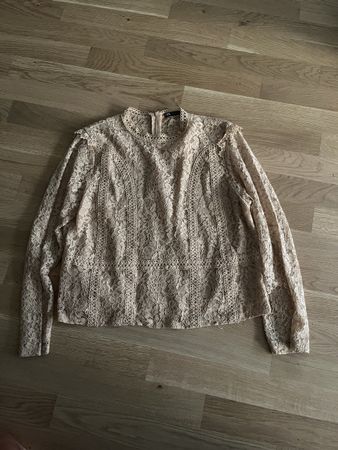 Damen Oberteil Spitze langarm