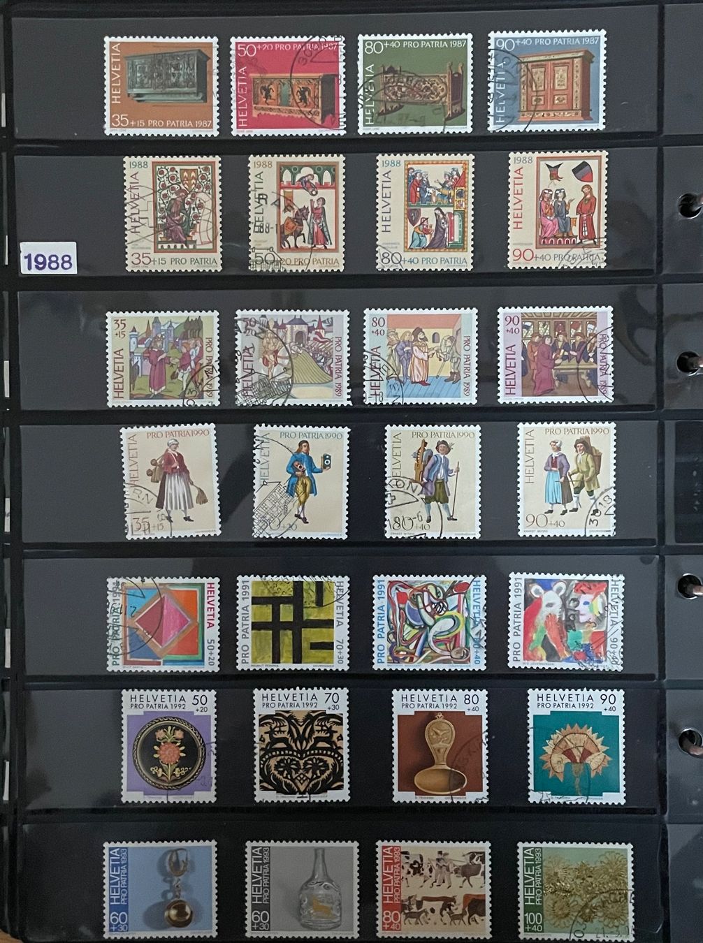 Tutti i francobolli: Pro Patria Schweizer Briefmarken – Usato da Kräiligen venduto da MonteBerna 5