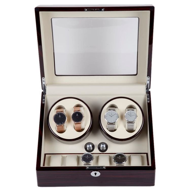 Neuwertige Und Wundersch&ouml;ne Braune Uhrenbox F&uuml;r 10 Uhren (Gebraucht) In