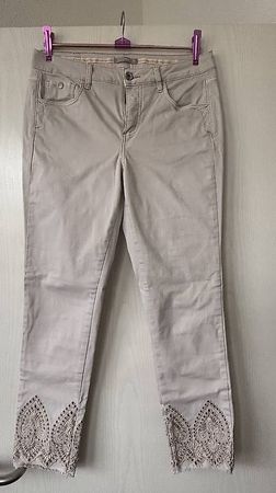 NILE Stoffhose beige Grösse M
