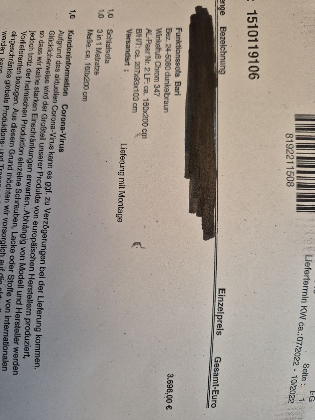Divani: Schlafsofa (ausziehbar) – Usato da Basel venduto da Fabian89 5