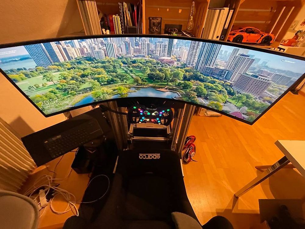 Kompletter Plug+Play Simracing Rig Alu-Profil Cockpit (Gebraucht) in ...