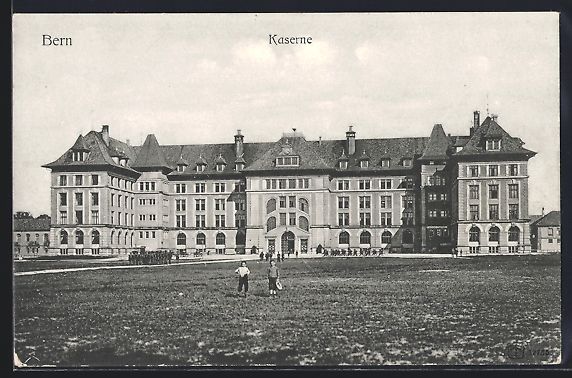 Ansichtskarten: AK Bern, Frontalansicht der Kaserne – Gebraucht aus Berlin von bartko-reher