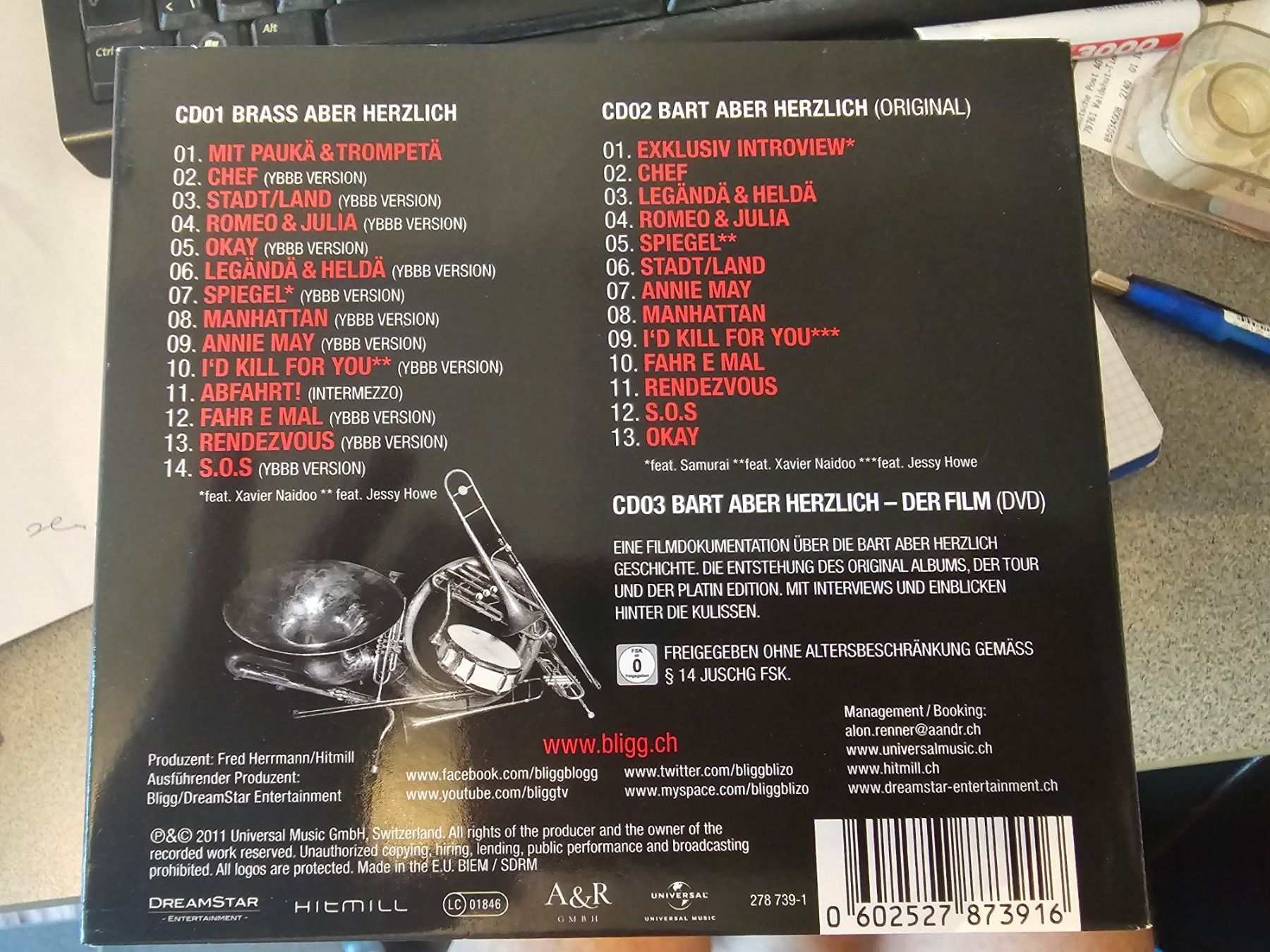 CDs: Bligg-Brass aber Herzlich 2CD/DVD/hits/dj – Gebraucht aus Bremgarten AG von musiccollector 1