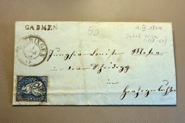 Traumhafter Siegelbrief 1864 - Stabstempel Gadmen
