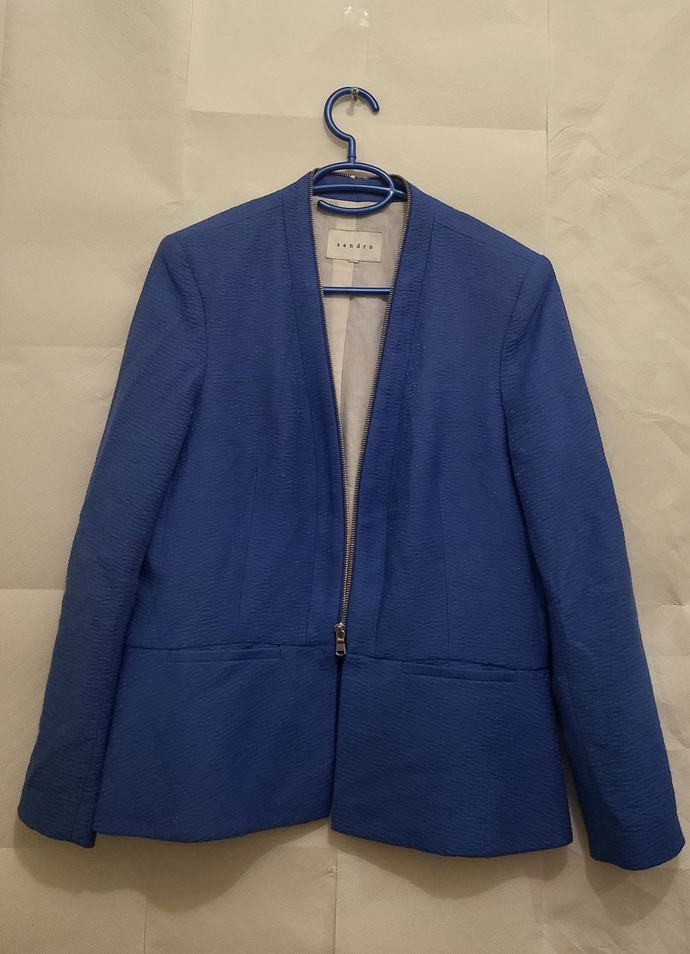 Sandro Giacche: Veste Sandro bleue électrique, taille 38 - État impeccable! – Usato da Niedergösgen venduto da Eva2410