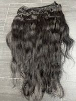 Tressen-Extensions - 50cm länge in braun/schwarz