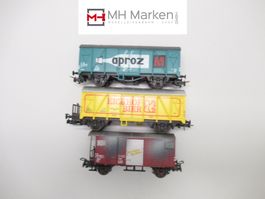 Liliput 3x diverse gedeckte Güterwagen Ohne OVP DC H0