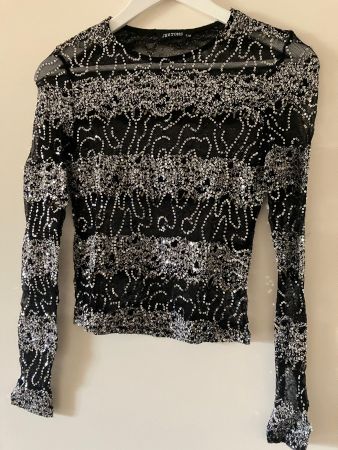 Pailletten Langarmshirt