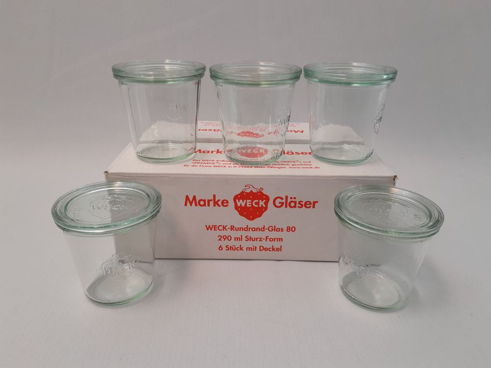 4 Weckgläser 500 Ml – Klassische Sturzform Mit Deckel, Inkl. Klammern, Dichtringe & Gelbem Einfülltrichter