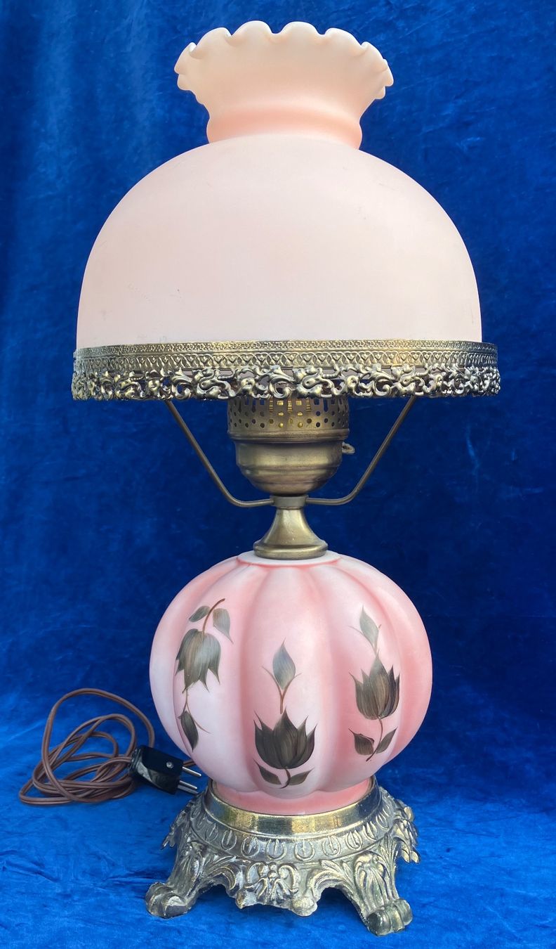 Lampade: Jugendstil  Opalin Tischlampe H.50cm – Usato da Zürich venduto da otomado 2