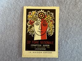 Vignette ungebraucht Comptoir Suisse Lausanne 1952