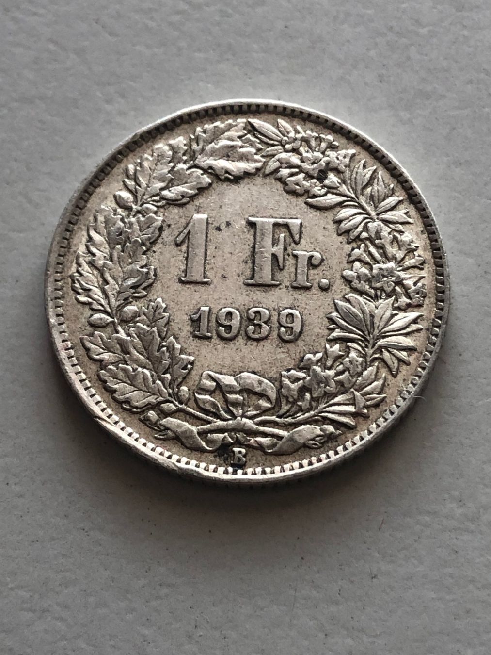 Alle Münzen: 1 Fr. 1939 – Gebraucht aus Schötz von Odpa